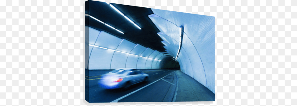 Urban Tunnel Car Moving With Motion Blur Canvas Print Supplier Generic Urban Tunnel Car Moving With Motion, Transportation, Vehicle Free Png