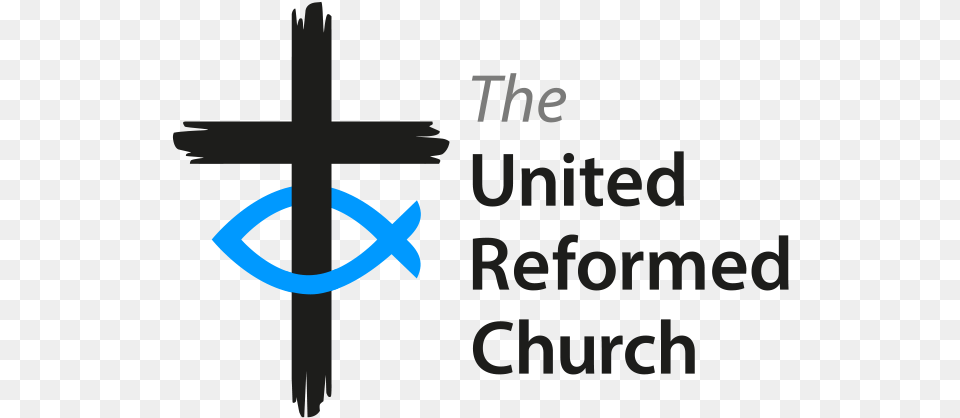 Urc Logo Blue United Reformed Church Logo, Cross, Symbol, Sword, Weapon Png