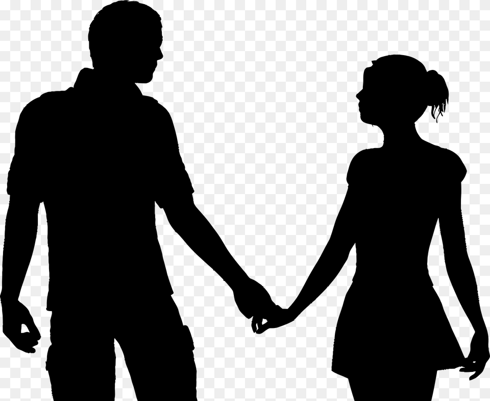 Urdu Poetry Love Hindi Propose Day Valentine S Day Couple Silhouette Holding Hands, Gray Free Transparent Png