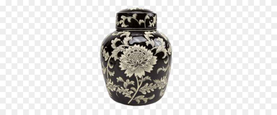 Urn With Lotus Design, Art, Jar, Porcelain, Pottery Png Image
