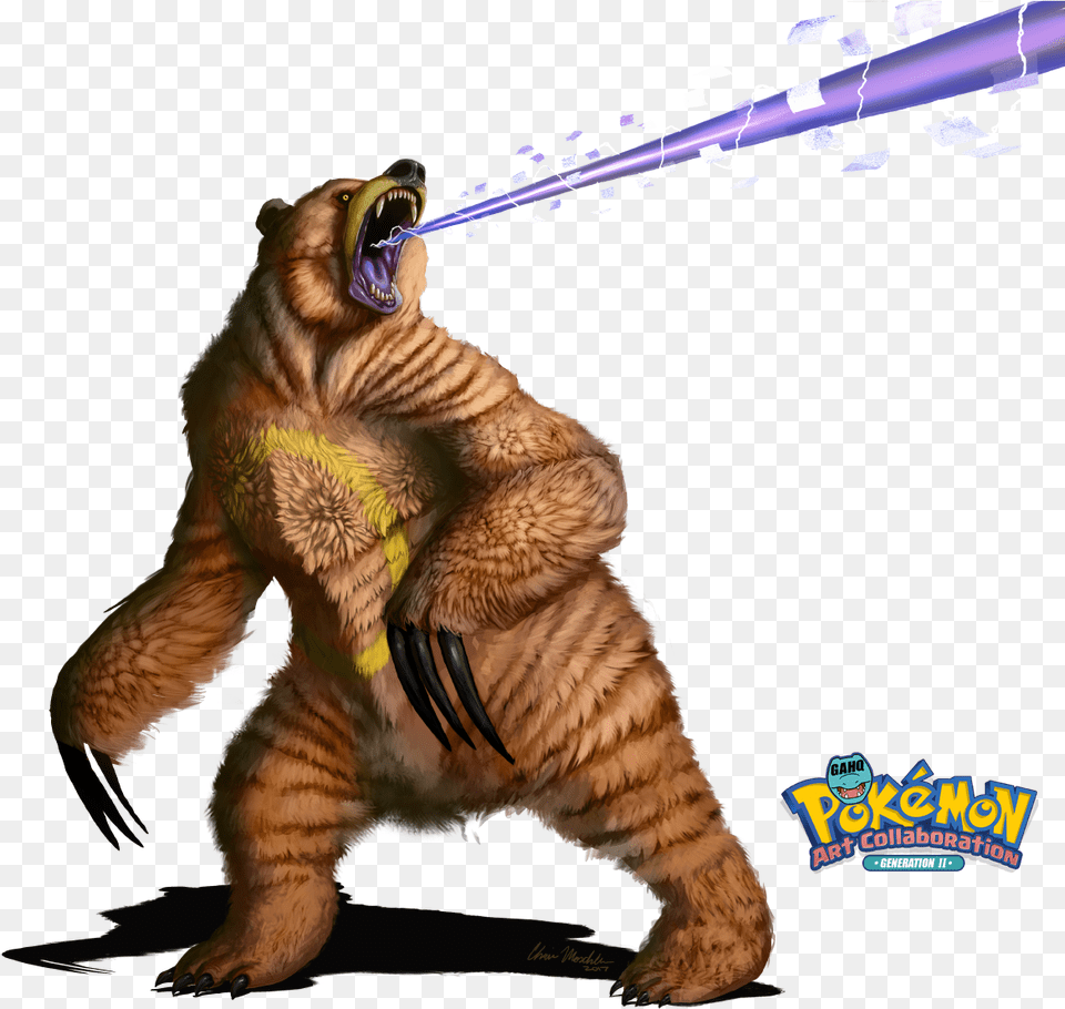 Ursaring Used Hyper Beam And Scary Face In The Pokemon Hyper Beam, Animal, Bear, Mammal, Wildlife Free Png