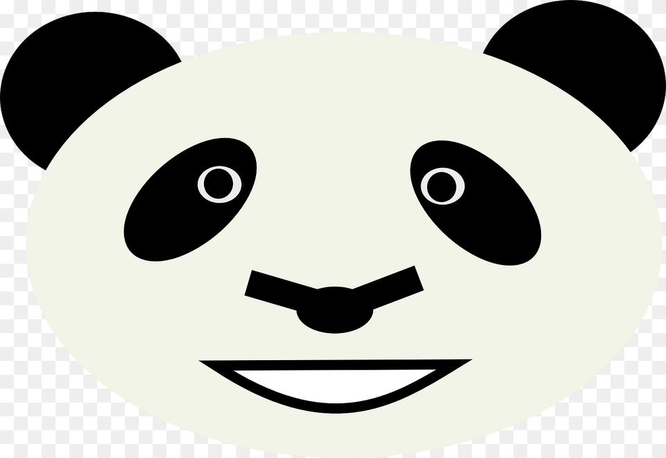 Urso Panda, Stencil Free Png Download