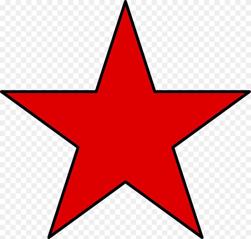 Urss Aviation Black Bordered Red Star Clipart, Star Symbol, Symbol Free Png