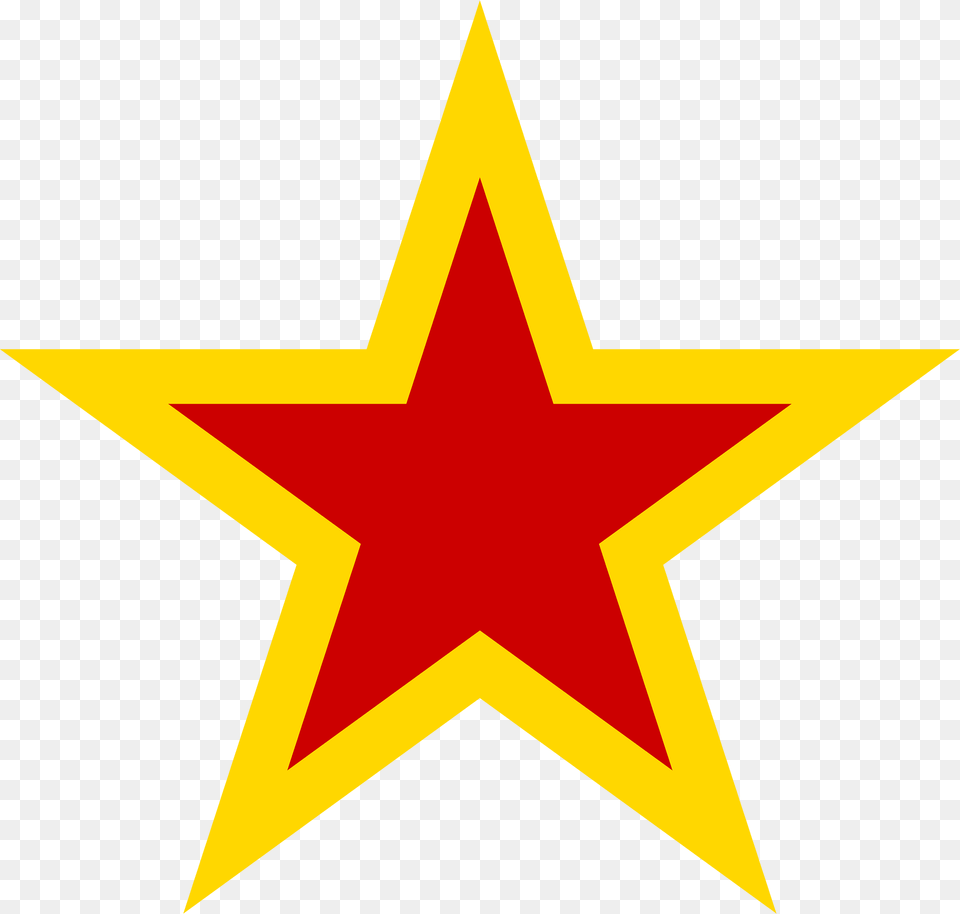 Urss Aviation Yellow Bordered Red Star Clipart, Star Symbol, Symbol Png Image