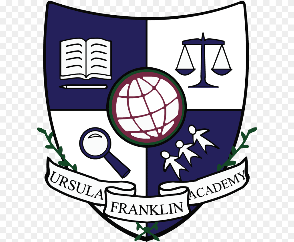 Ursula Franklin Academy Ursula Franklin Academy Logo, Bulldozer, Emblem, Machine, Symbol Png Image