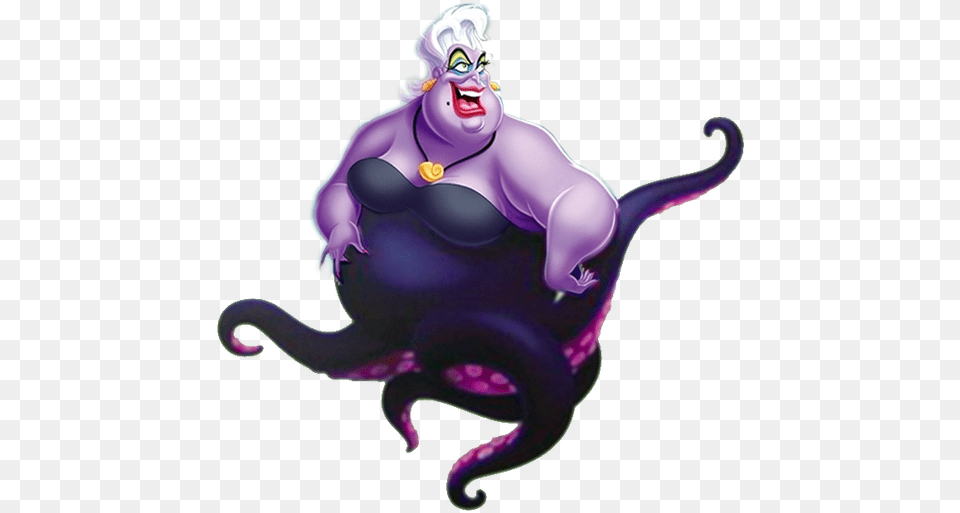 Ursula Little Mermaid, Purple, Baby, Person, Face Free Transparent Png