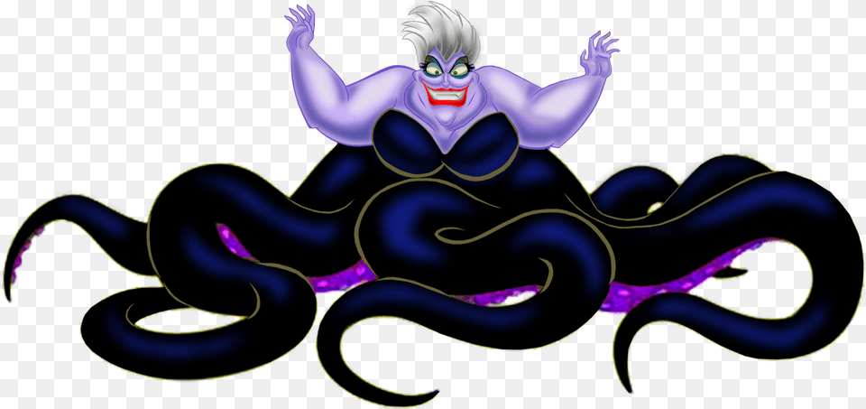 Ursula Little Mermaid, Purple, Baby, Person, Face Free Png Download
