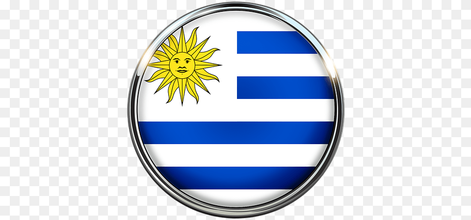 Uruguay Bandera Circulo America Sol Vera Tv Vivo Uruguay, Badge, Logo, Symbol, Disk Free Transparent Png