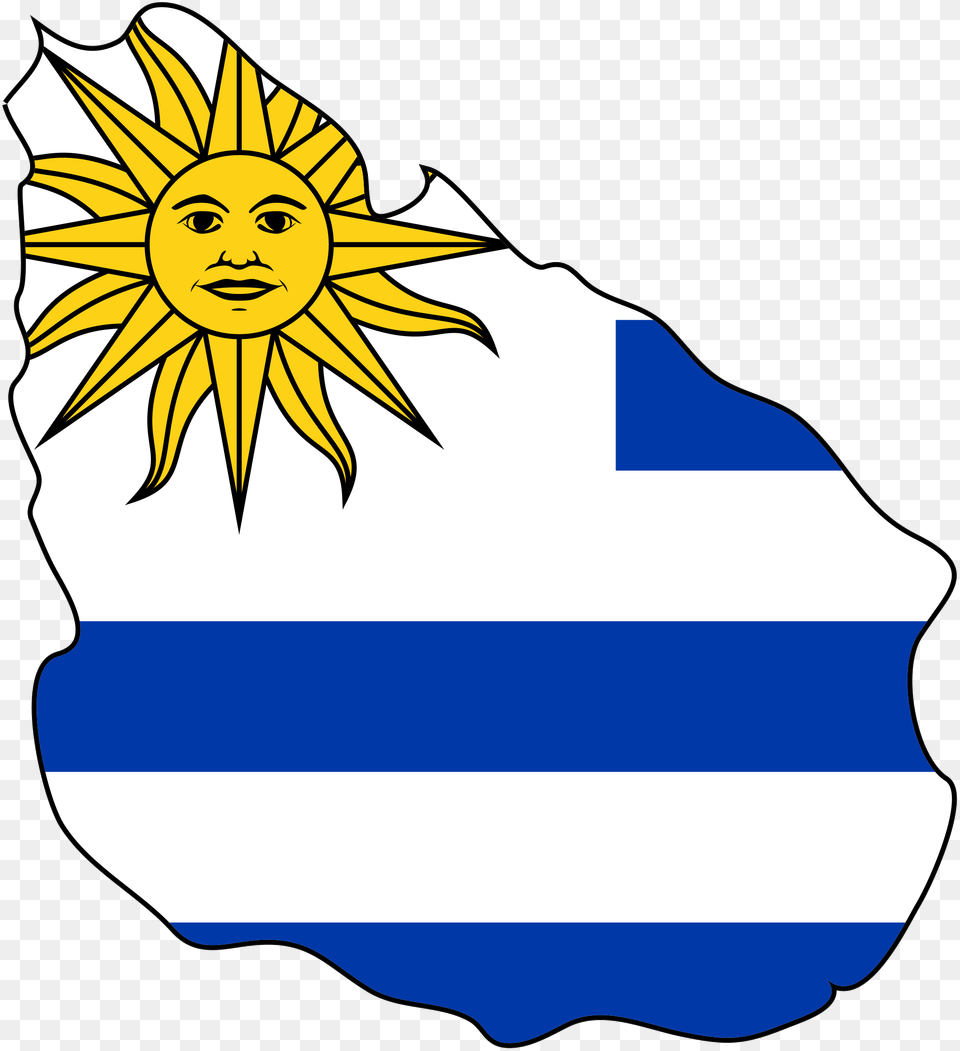 Uruguay Flag Map, Face, Head, Person, Flower Free Transparent Png