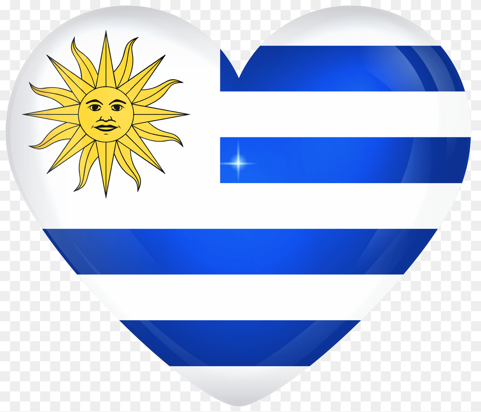 Uruguay Large Heart, Logo, Balloon, Face, Head Free Png Download