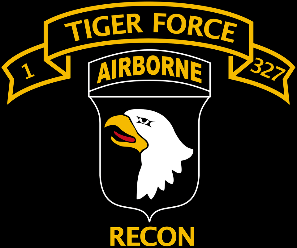 Us 101st Airborne Division Tiger Force Patch Clipart, Logo, Animal, Bird, Eagle Free Png Download