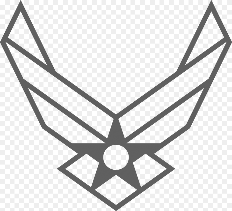 Us Air Force Logo Usaf United States Air Force Logo, Emblem, Symbol, Device, Grass Free Png