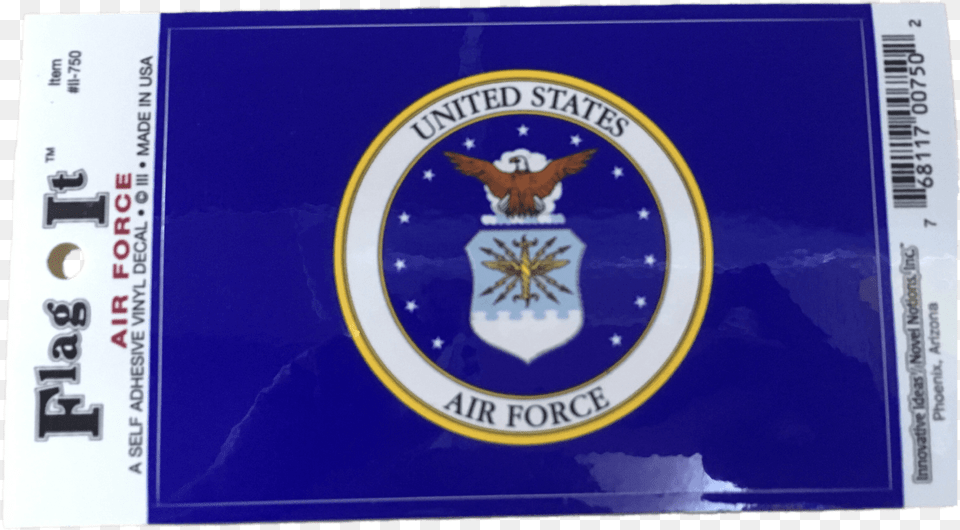 Us Air Force Sticker Package Of 2 Air Force Flag Decals, Emblem, Symbol, Logo, Badge Png Image