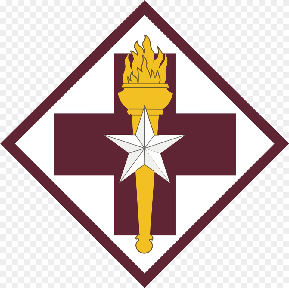 Us Army 32nd Medical Brigade Ssi B 103 Borivali West Logo Islamic Star Icon, Light, Symbol, Torch Png