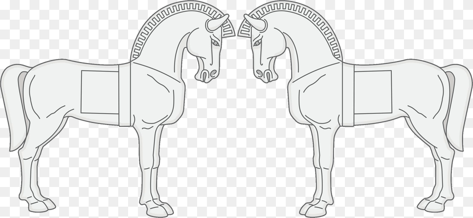 Us Army 75th Engineer Bn Dui Left And Right Sides Stallion, Animal, Colt Horse, Horse, Mammal Png Image