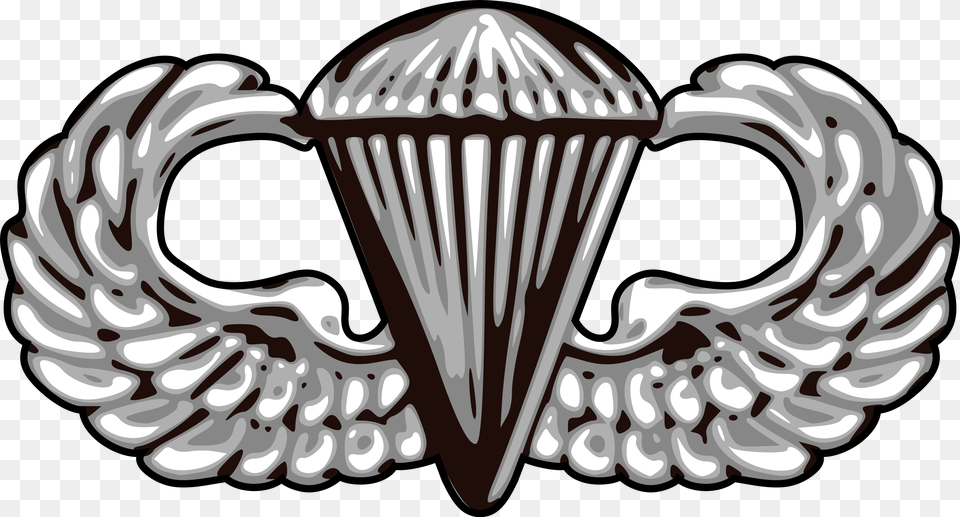 Us Army Airborne Basic Parachutist Badge Vector Us Army Parachutist Badge, Emblem, Symbol, Logo Free Png Download