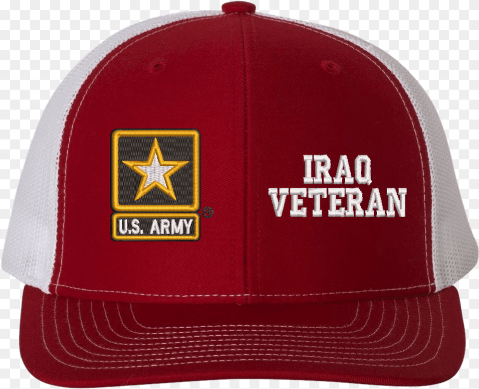 Us Army Iraq Veteran Mesh Back Cap For Baseball, Baseball Cap, Clothing, Hat, Maroon Free Png