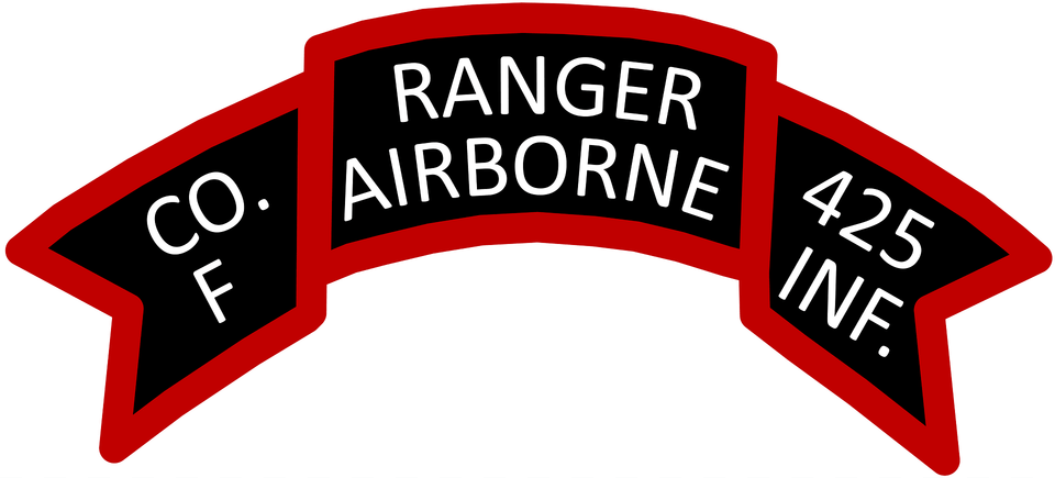 Us Army Ranger Scroll Co F 425th Infantry Clipart, Logo, Symbol Png
