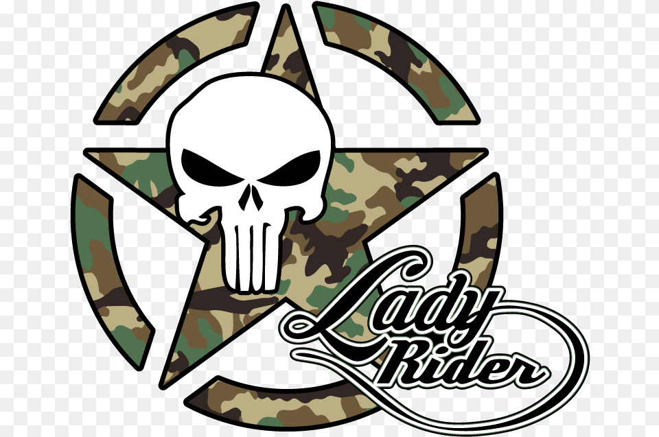 Us Army Star Lady Rider Punisher Cut Out Punisher Skull Stencil, Person, Face, Head, Logo Png