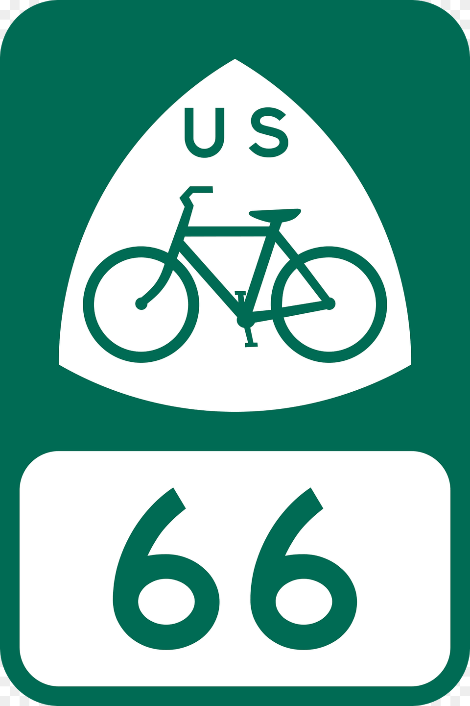 Us Bike Route 66 Sign Clipart, Symbol, Bicycle, Transportation, Vehicle Free Png