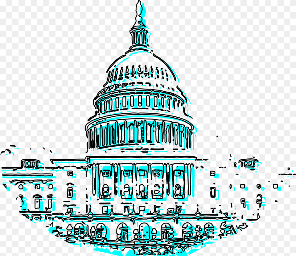 Us Capitol By Blake Anderson Washington Illustration Architecture, Building, Art, City Free Png