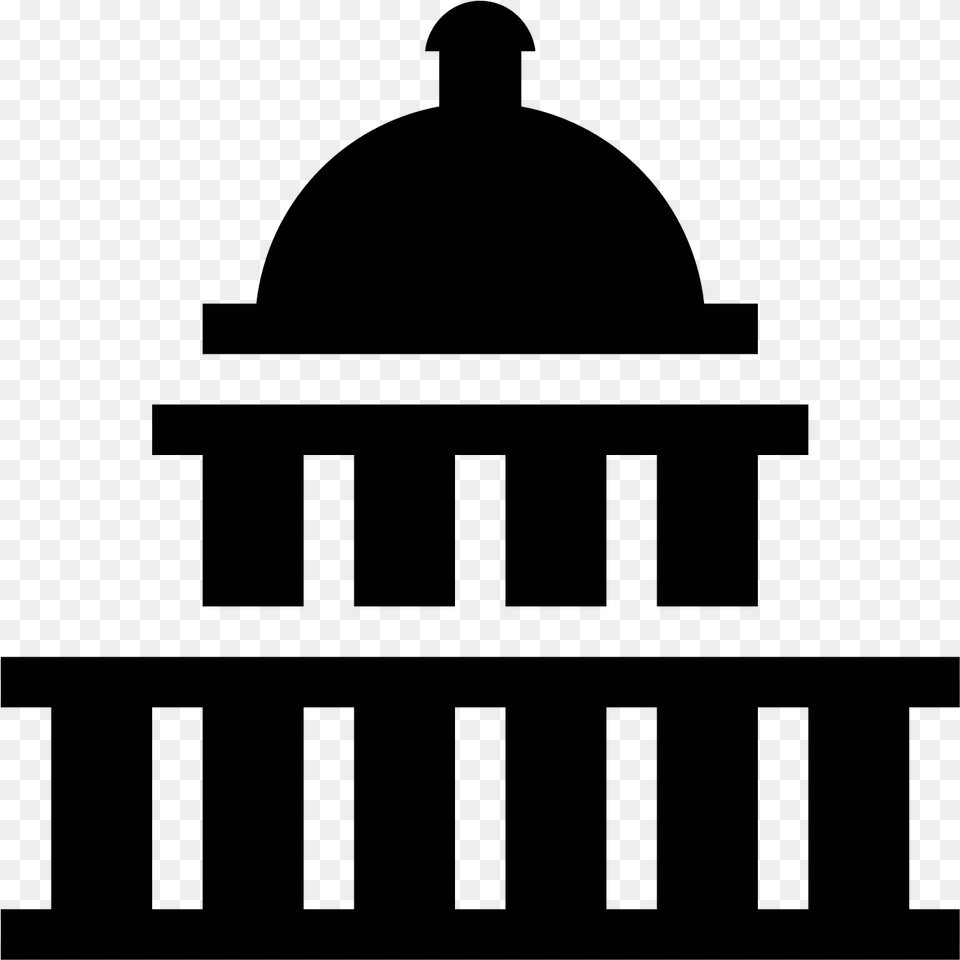 Us Capitol Icon Capitol Building Icon Vector, Gray Free Transparent Png