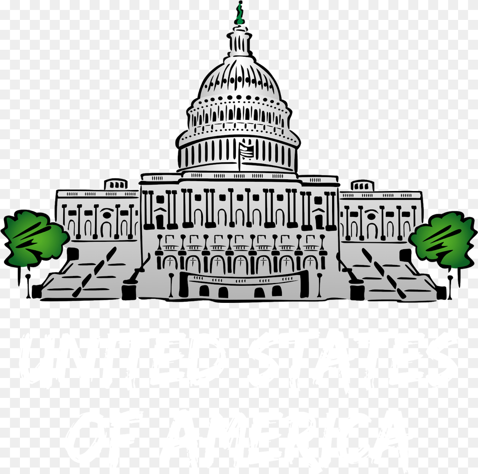 Us Capitol Shirt Design House Of Representatives Cartoon, Architecture, Building, Parliament, Text Free Png