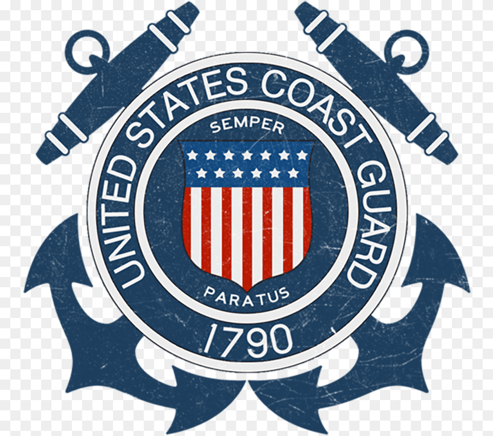 Us Coast Guard Log, Badge, Emblem, Logo, Symbol Free Transparent Png