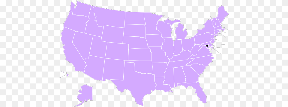 Us Color Map With State Names Svg Clip Arts Many Delegates Does California Have, Chart, Plot, Atlas, Diagram Png