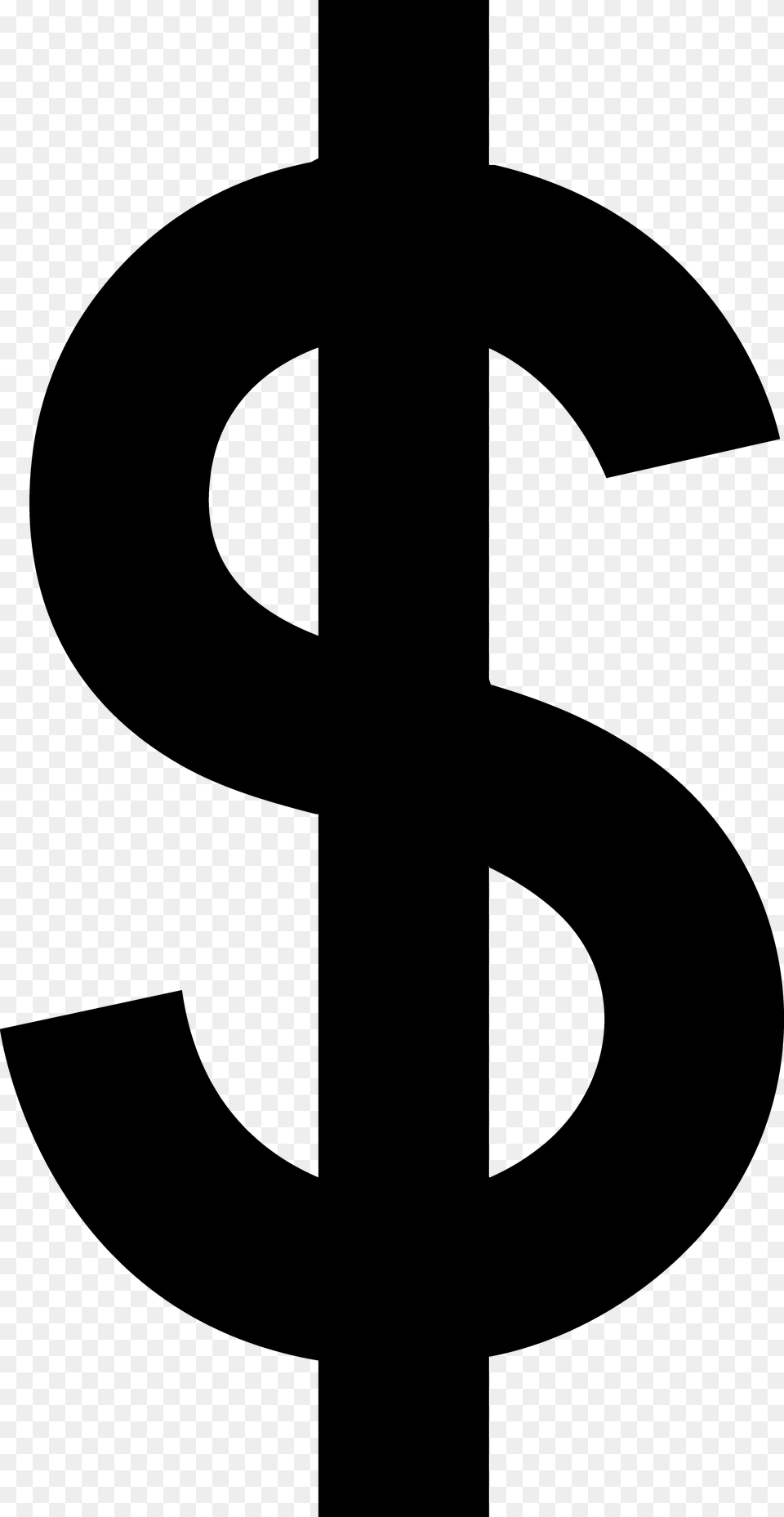 Us Dollar Sign Black, Symbol, Cross, Text Free Transparent Png