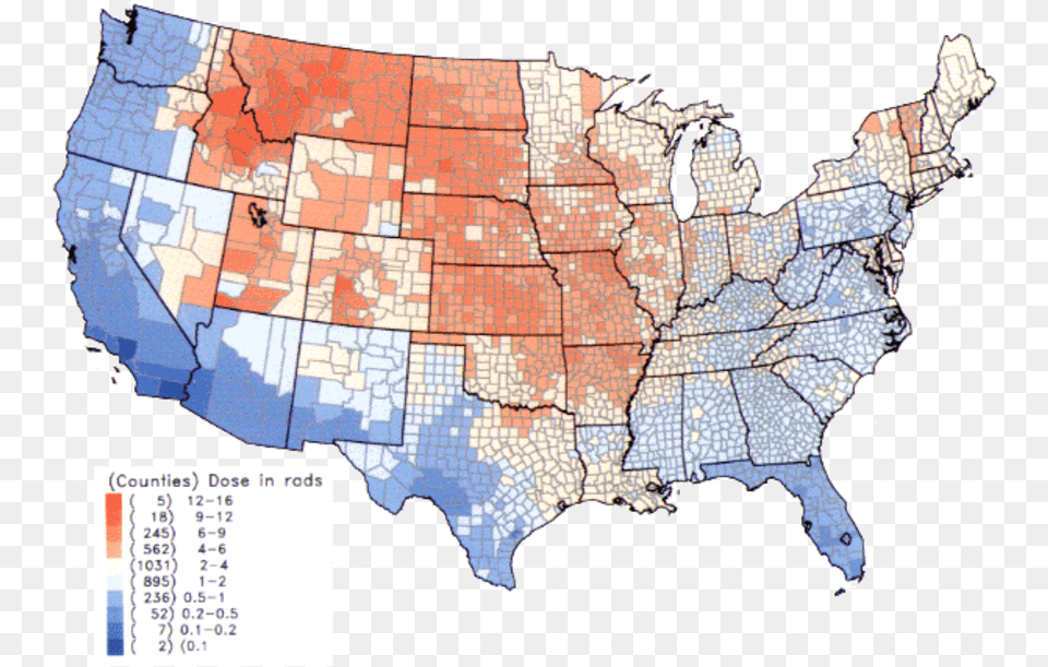 Us Fallout Map, Chart, Plot, Atlas, Diagram Free Png