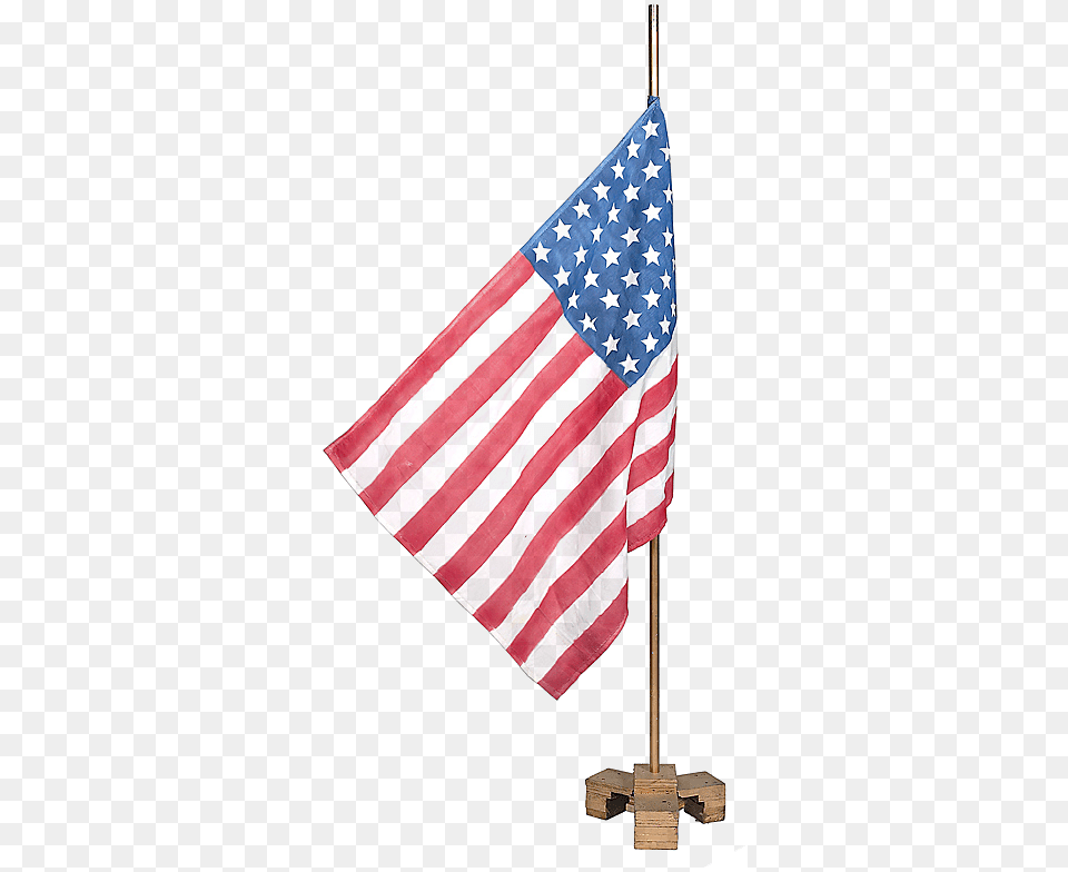Us Flag On A Wooden Stand Flag Of The United States, American Flag Free Png