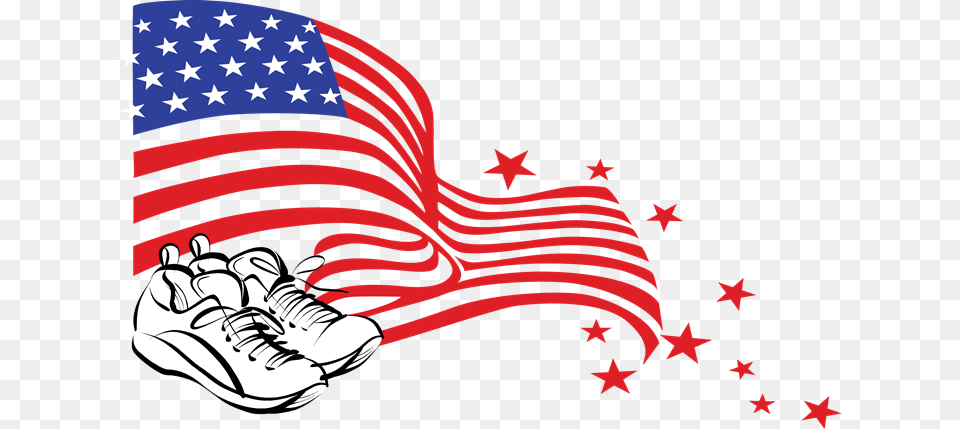 Us Flag Waving Clipart, American Flag Png