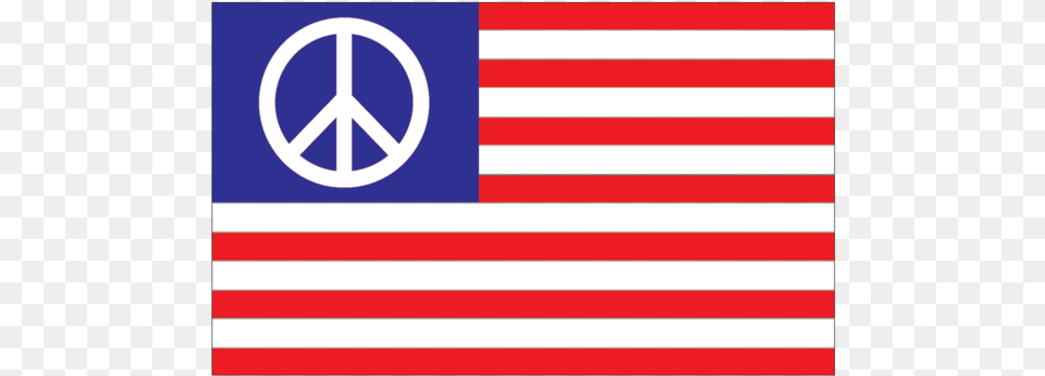 Us Flag With Peace Sign, American Flag Free Png