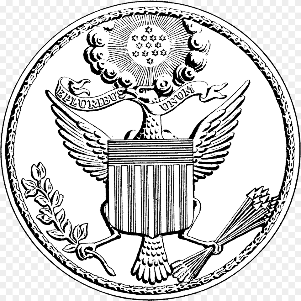 Us Great Seal Civil War, Emblem, Symbol, Person, Animal Png