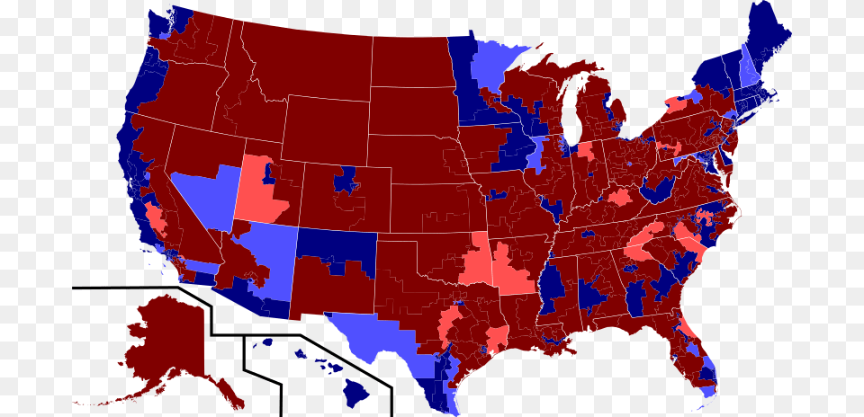 Us House 2012 2016 House Elections, Chart, Plot, Map, Atlas Free Png