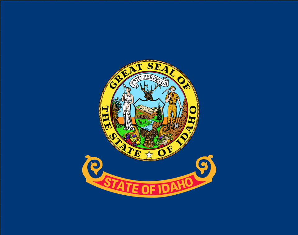 Us Id Idaho Flag Icon Idaho State Flag, Logo, Emblem, Symbol, Badge Free Png Download