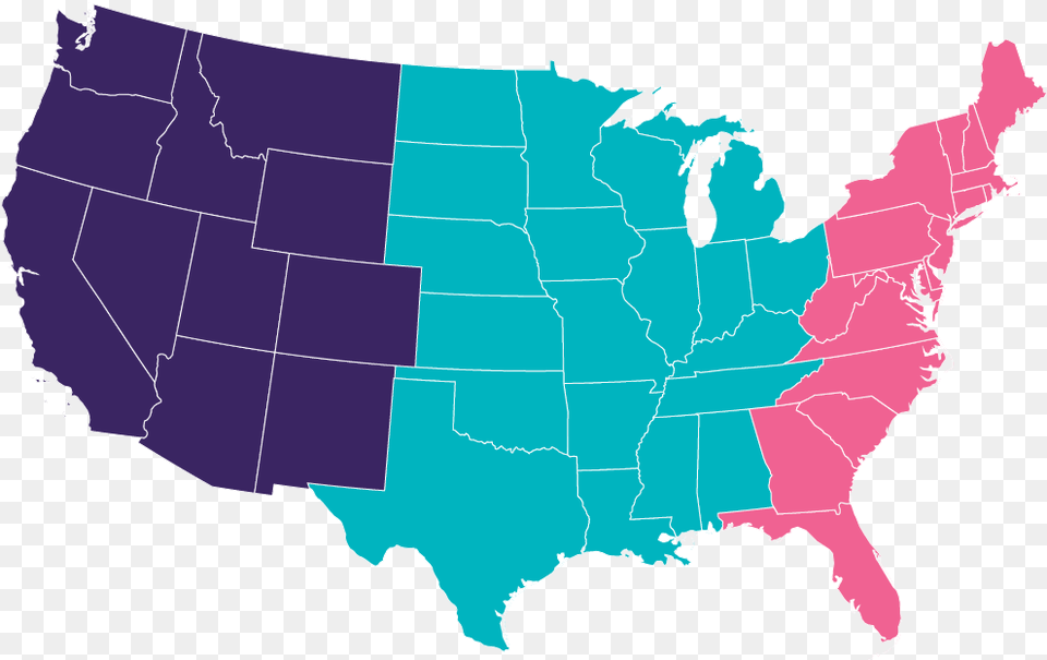 Us Map Blue Map Of United States, Chart, Plot, Atlas, Diagram Free Transparent Png