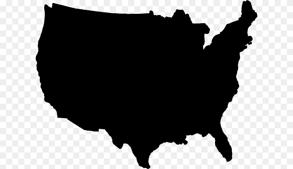 Us Map Clipart, Gray Free Transparent Png