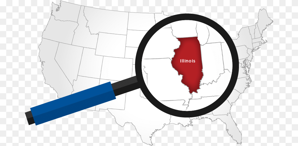 Us Map Illinois Map, Chart, Plot, Magnifying Free Png Download