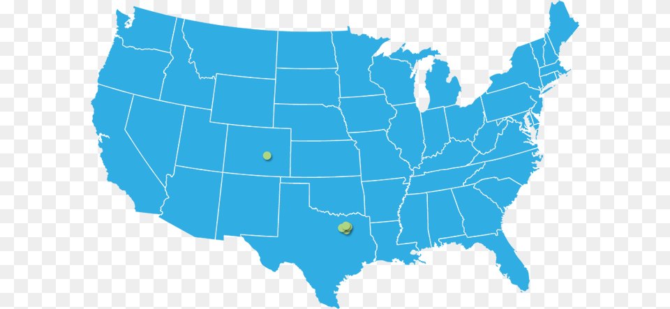 Us Map Of Service Area With Dots In Colorado And Texas John F Kennedy Library, Ball, Sport, Tennis, Tennis Ball Free Transparent Png