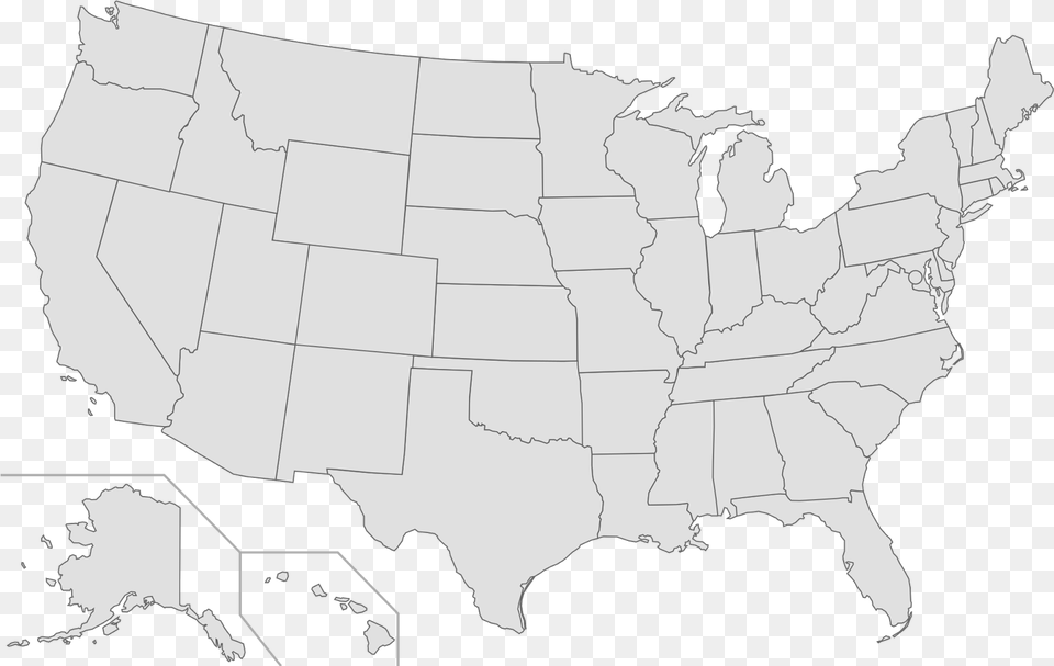 Us Map United States Clean Map, Chart, Plot, Atlas, Diagram Free Png Download