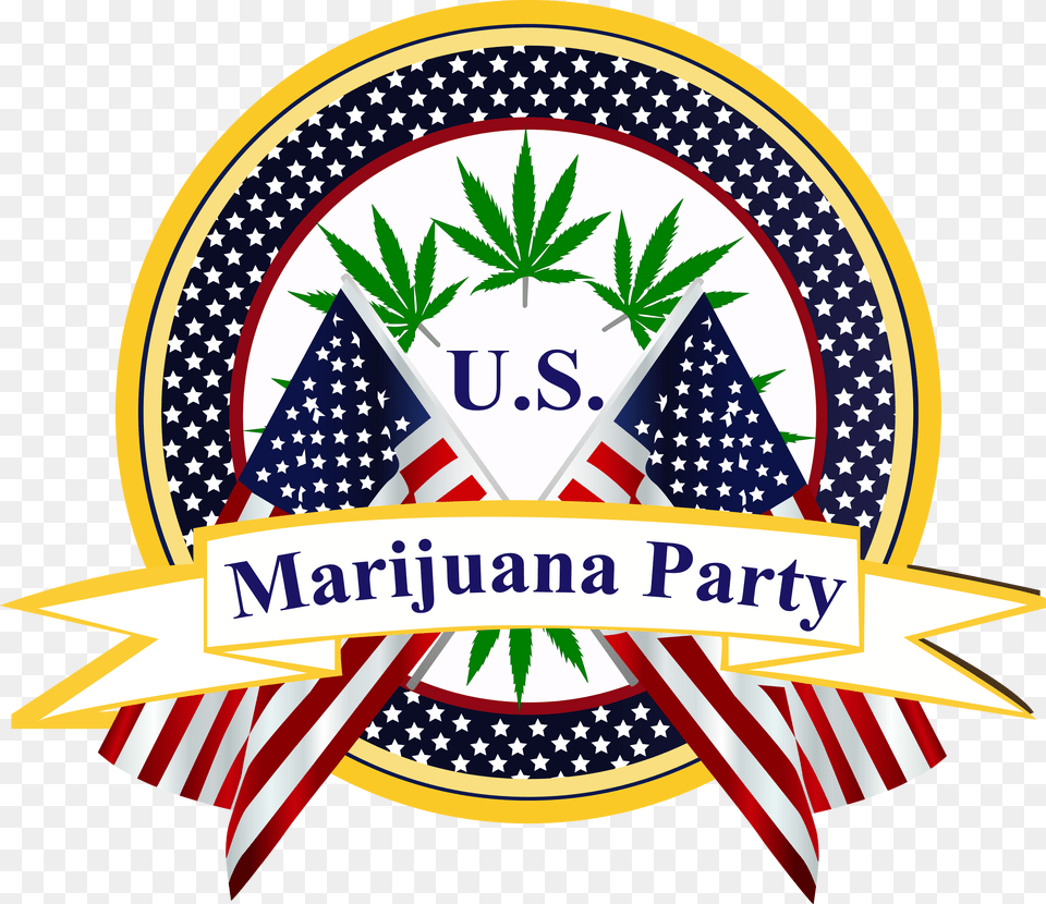 Us Marijuana Party Hd Us Marijuana Party, Logo, Emblem, Symbol, Flag Free Transparent Png