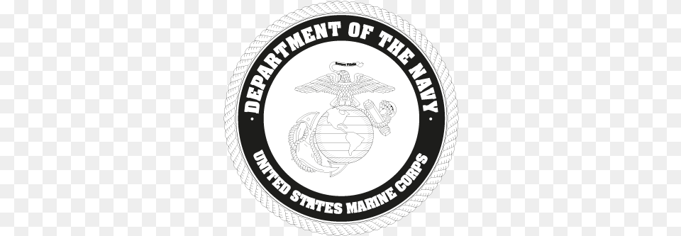 Us Marine Corp Black Vector Logo Circle, Emblem, Symbol Free Transparent Png