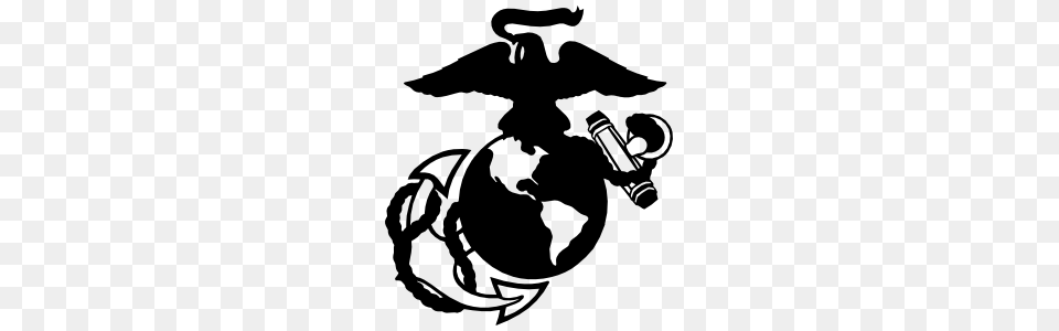 Us Marine Corps Car Stickers And Decals, Stencil, Person Free Png Download