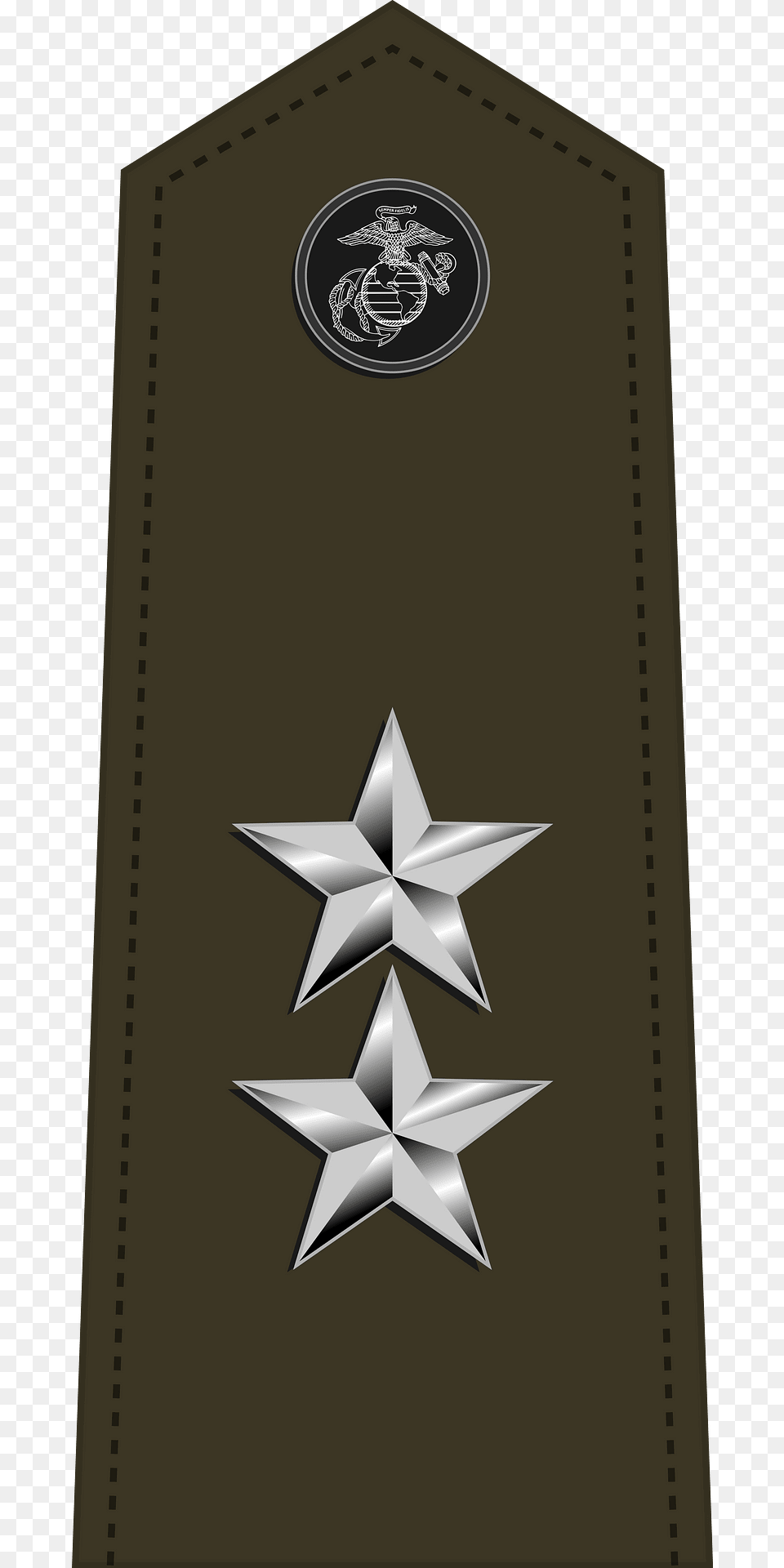 Us Marine O8 Shoulderboard Vertical Clipart, Symbol, Star Symbol Free Transparent Png