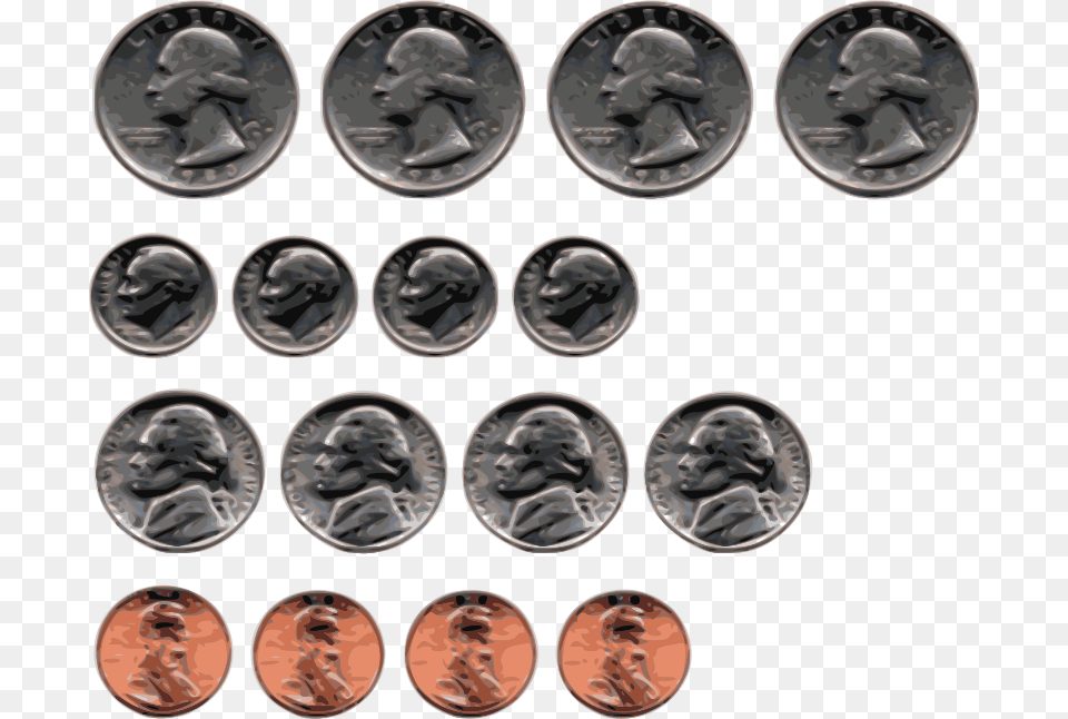 Us Medium Image Transparent Us Coins Clip Art, Coin, Money, Nickel, Dime Free Png