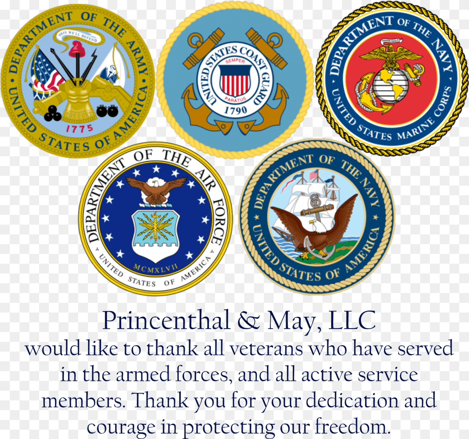 Us Military Branches Seals, Badge, Logo, Symbol, Emblem Png Image