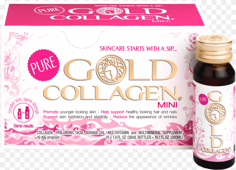 Us Mini Packshot Pure Gold Collagen, Food, Seasoning, Syrup, Herbal Free Png