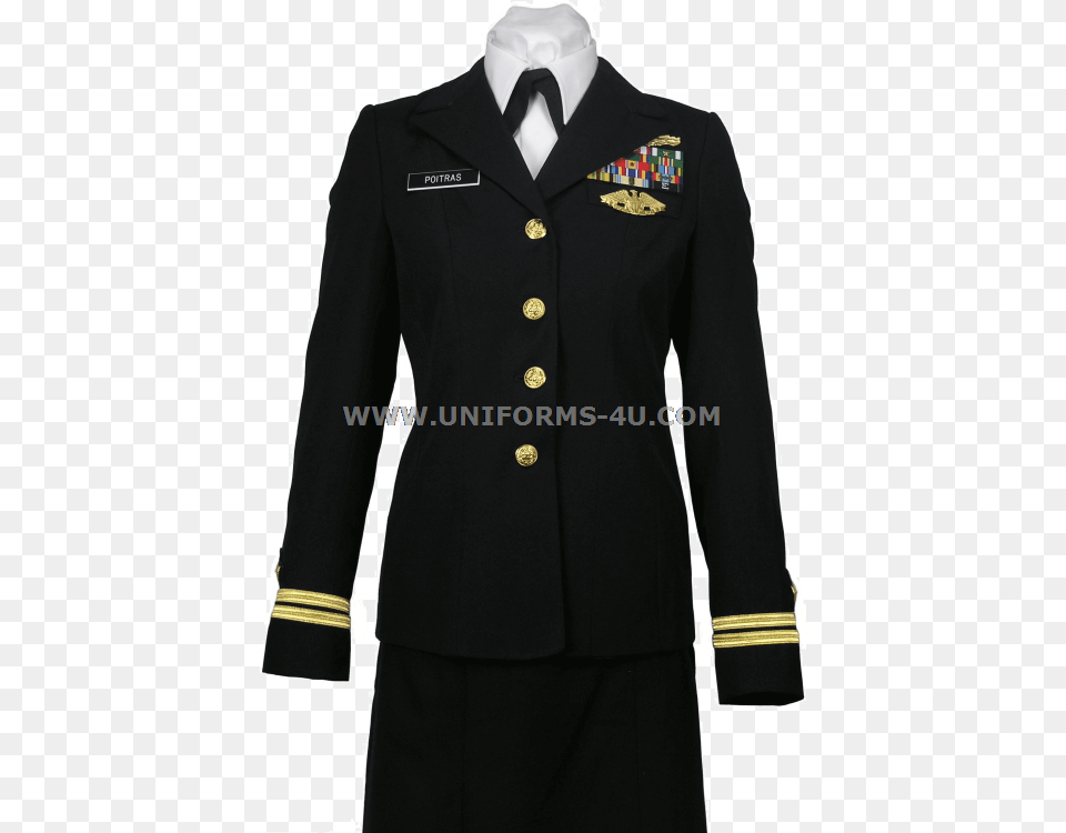 Us Navy Female Officer Cpo Service Dress Blue Coat Air Force, Clothing, Blazer, Jacket, Formal Wear Free Png Download